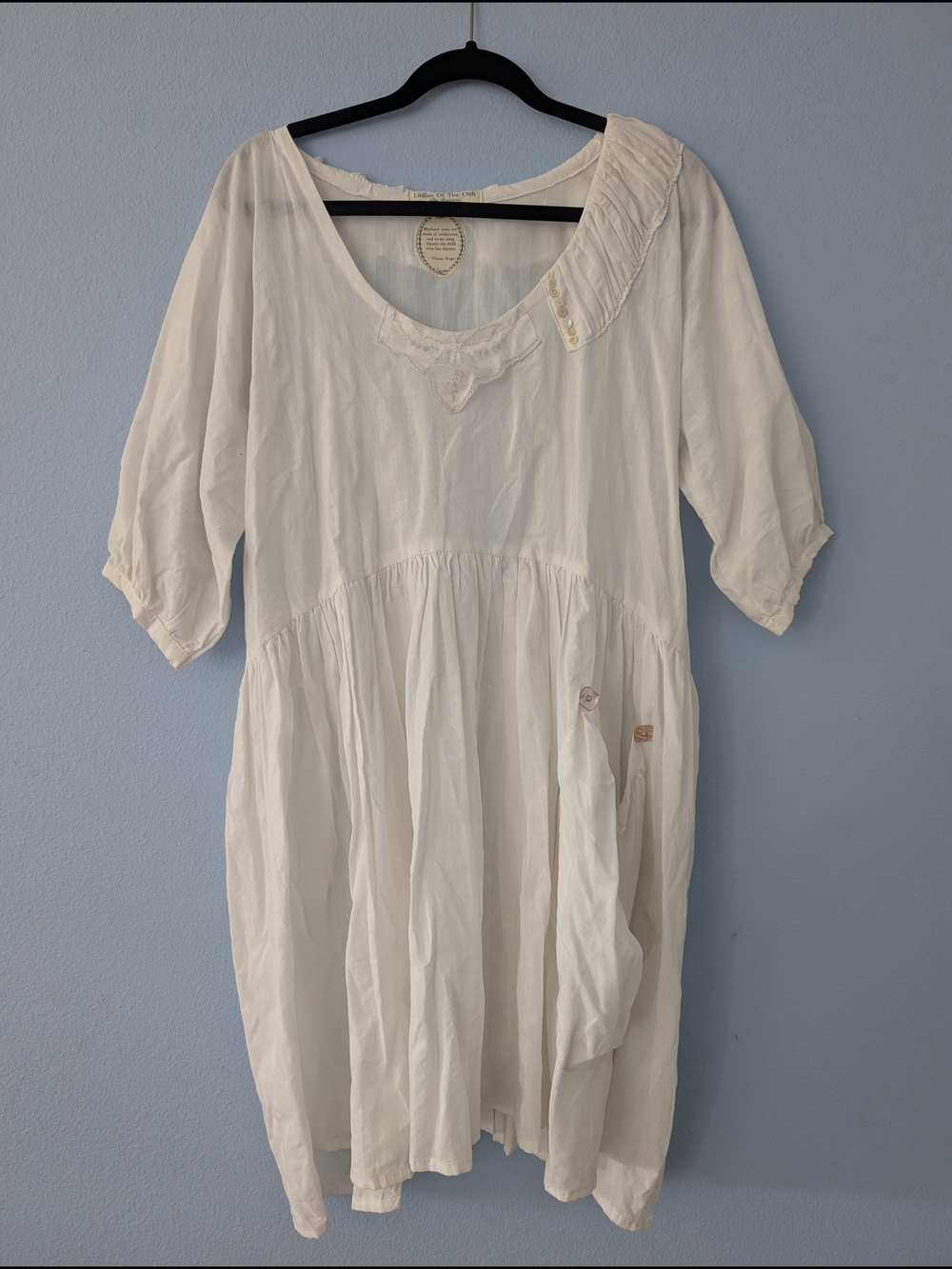 White Boho Tiered Cotton Asymmetrical Dress